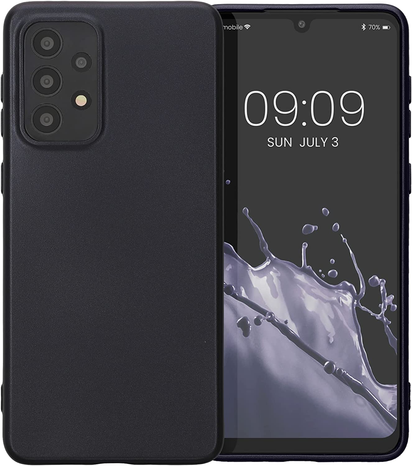 KW Samsung Galaxy A33 5G Θήκη Σιλικόνης TPU - Metallic Blackberry - 58022.115