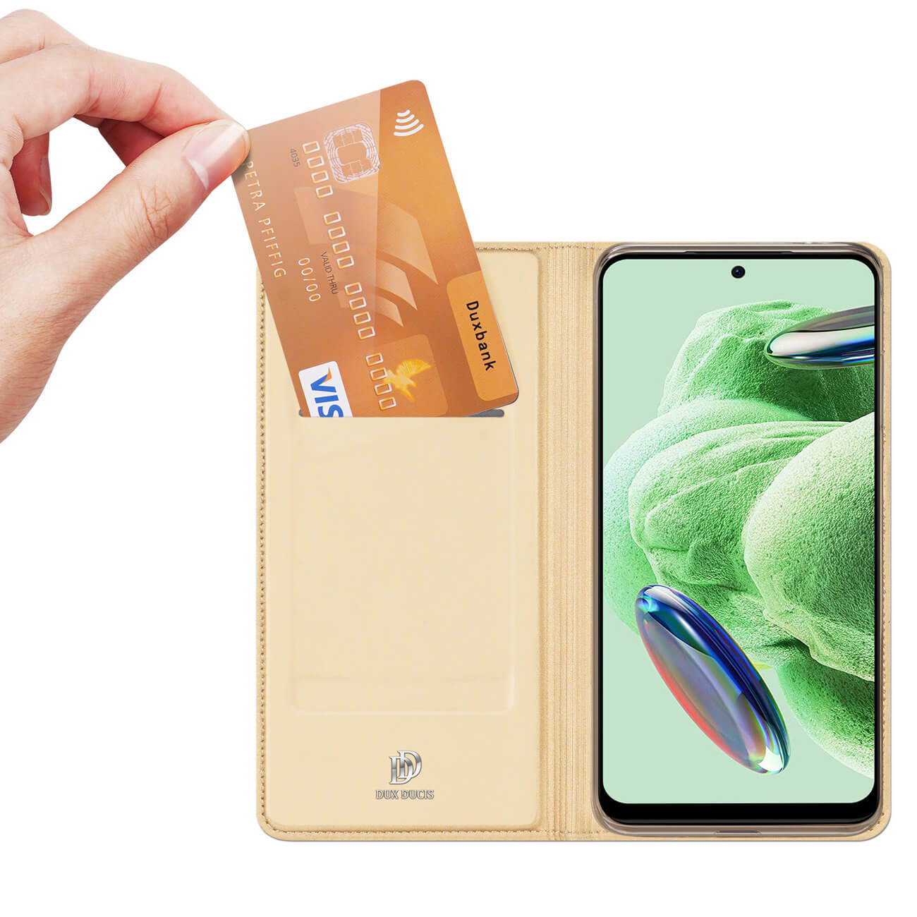 Dux Ducis Xiaomi Redmi Note 12 Pro+ Flip Stand Case Θήκη Βιβλίο - Gold