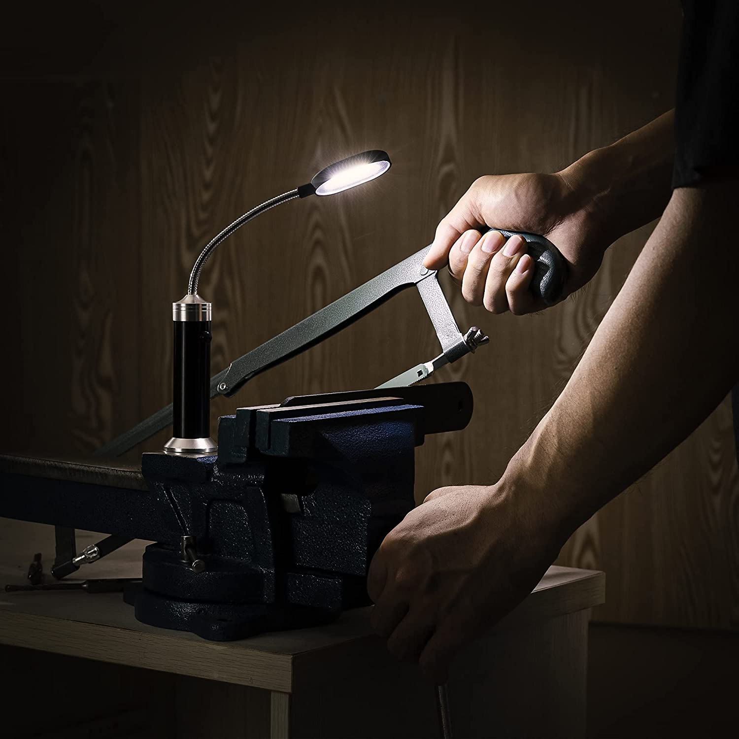 Navaris Σετ με 2 Λαμπτήρες LED Ψησταριάς / Εργασίας με Μαγνητική Βάση - Black / Silver - 54758.01