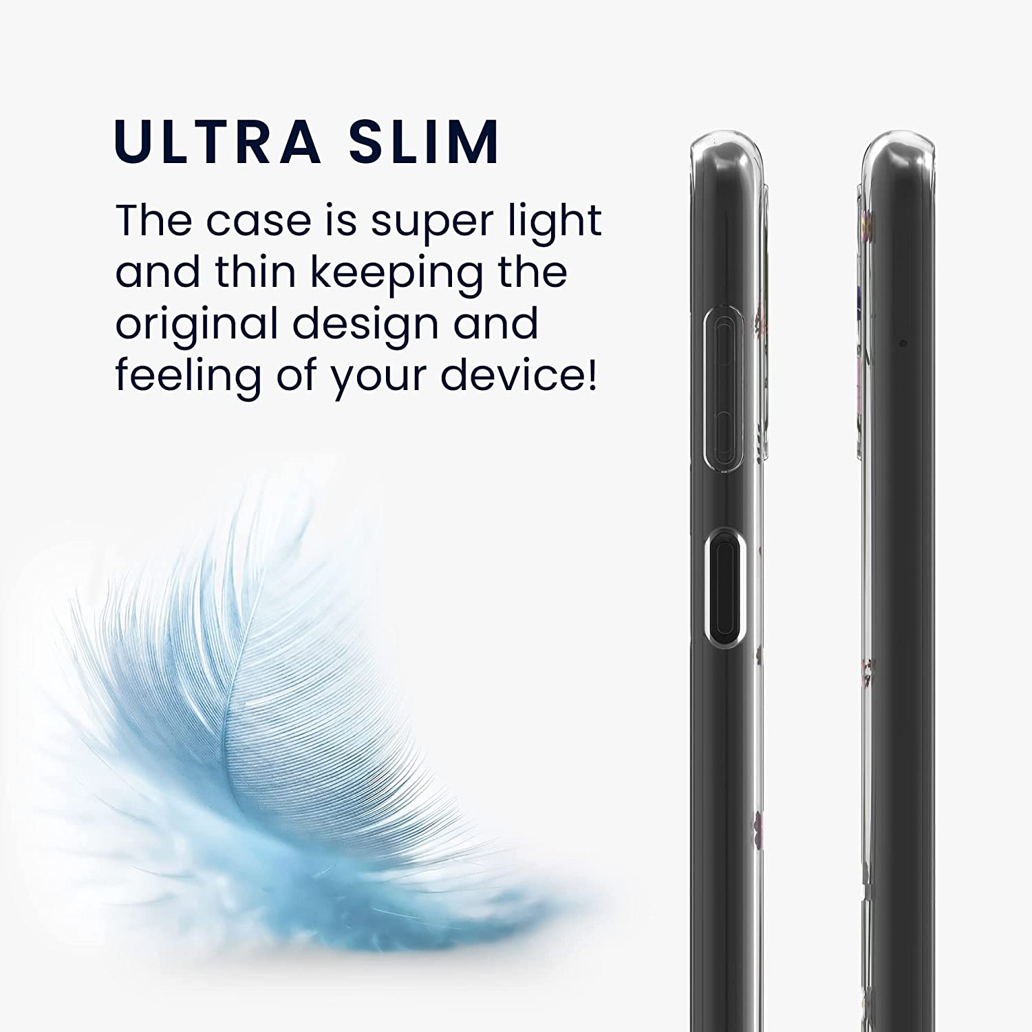 KW Samsung Galaxy A13 4G Θήκη Σιλικόνης TPU - Design Wildflower Vines - Multicolor / Διάφανη - 58381.03