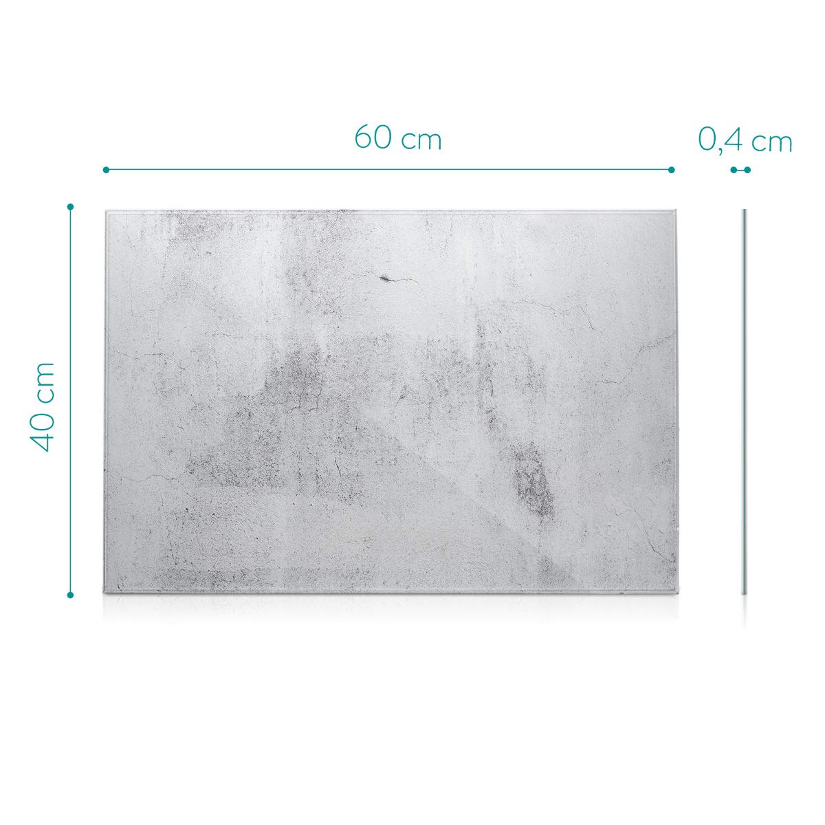 Navaris Μαγνητικός Γυάλινος Πίνακας - 60x40cm - Design Concrete - 45724.04