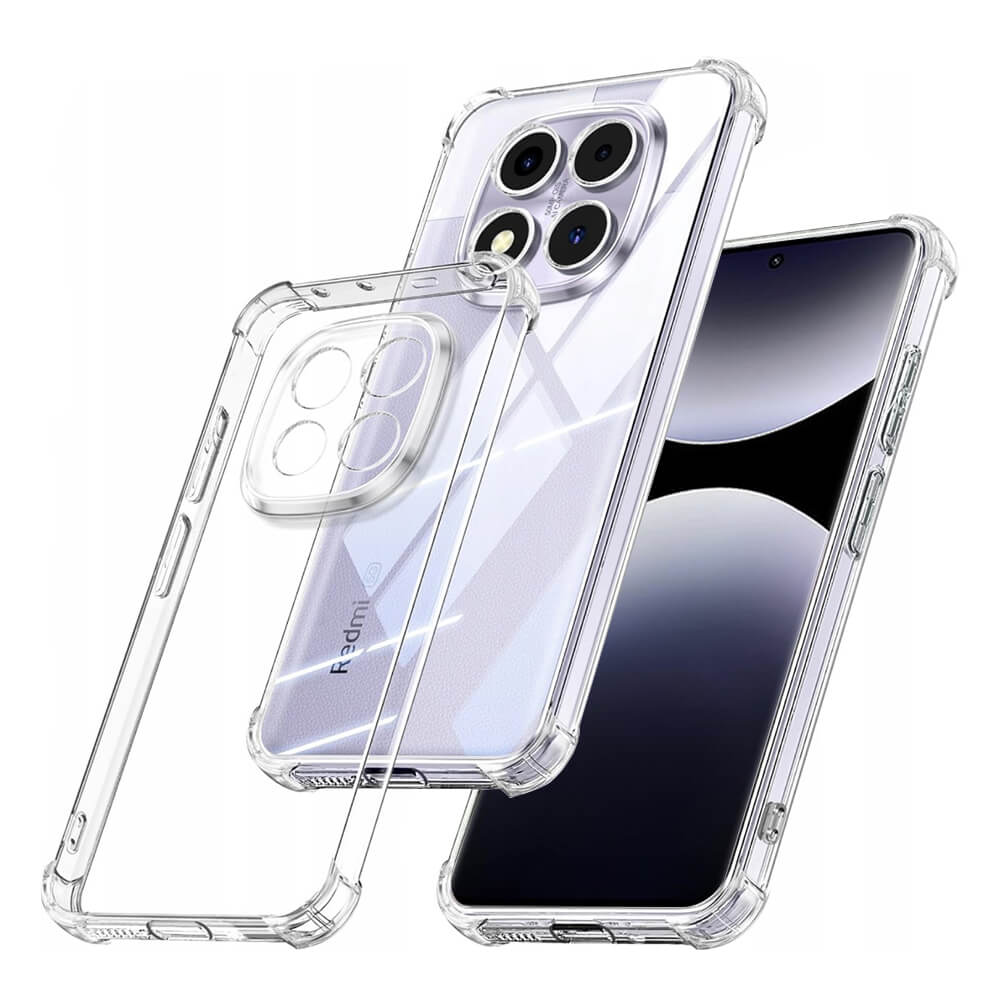 Pnakqil Handyband für Xiaomi Redmi Note 14 Pro 5G/Poco X7 5G Hülle mit Band, Transparent Weich Silikon mit Kordel Necklace Schnur Anti-Fall Bumper Schutzhülle Case 6.67, Lila