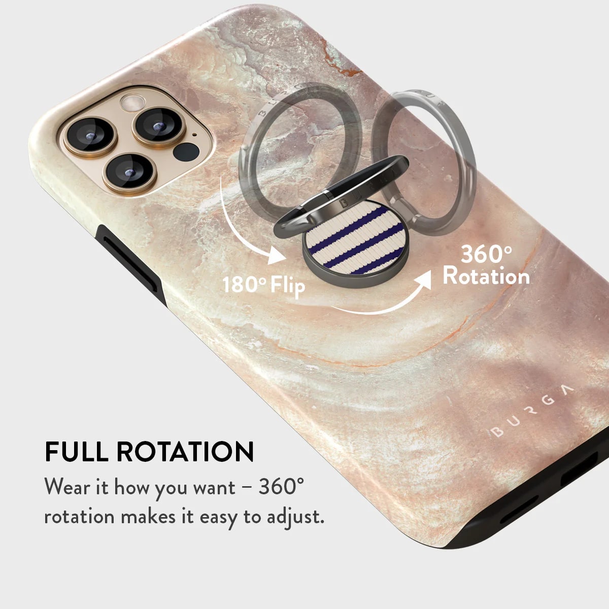 Burga Ring Holder - Δαχτυλίδι Συγκράτησης Κινητού - Βάση Στήριξης - Gunmetal - Old Money