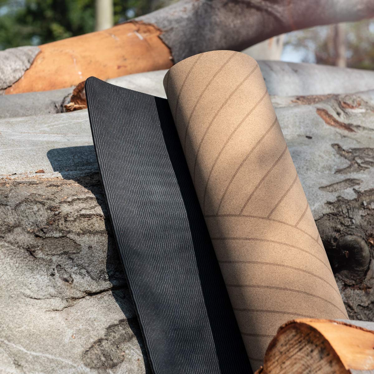 Navaris Workout Mat Στρώμα Γυμναστικής από Φελλό με Χειρολαβή - Brown - 44764.05