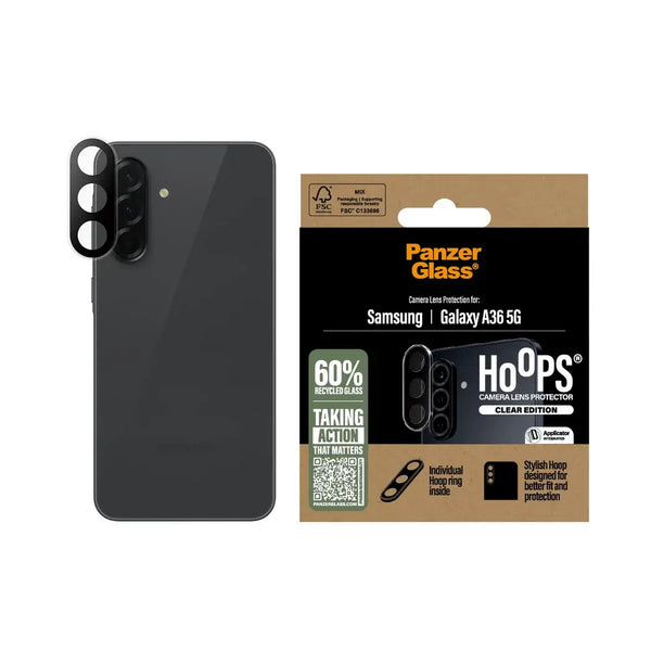 PanzerGlass Samsung Galaxy A36 5G Hoops Camera Lens Protector Αντιχαρακτικό Γυαλί για την Κάμερα - Διάφανο