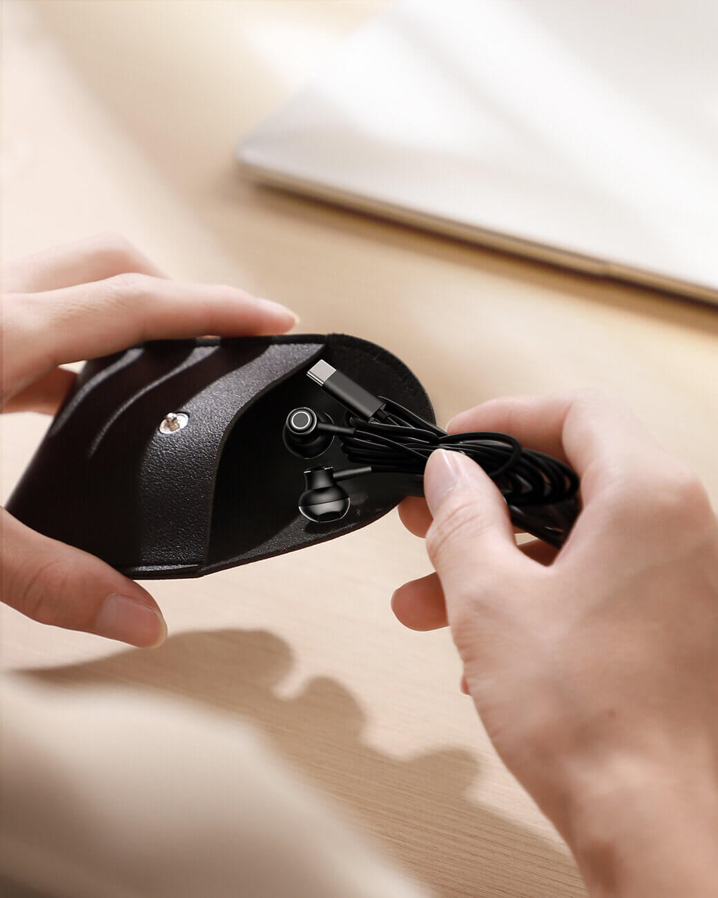 Joyroom JR-EC07 Type-C Handsfree Ακουστικά με Ενσωματωμένο Μικρόφωνο - Black