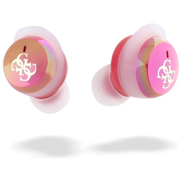 Guess Ασύρματα ακουστικά για Κλήσεις / Μουσική - Bluetooth 5.3 TWS Iridescent 4G Printed Logo - Fuchsia