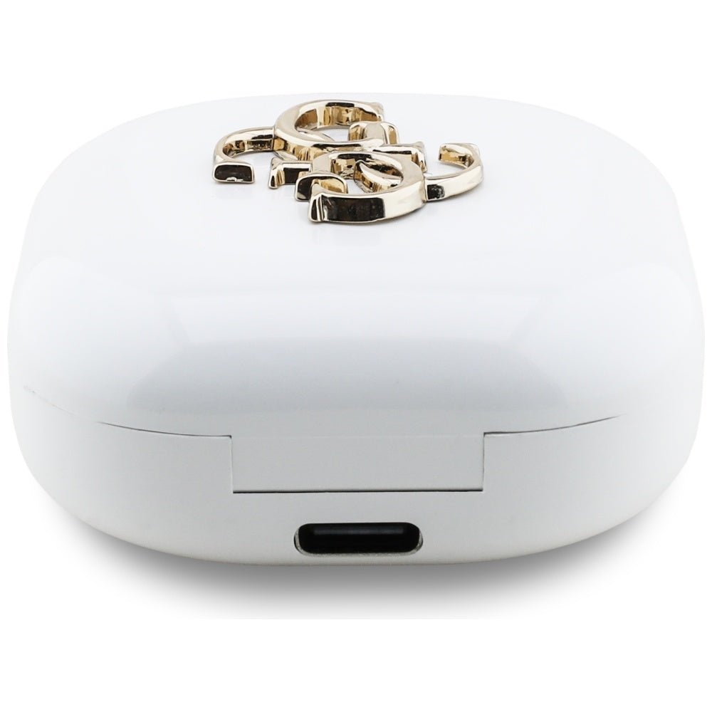 Guess Ασύρματα Bluetooth ακουστικά για Κλήσεις / Μουσική - 4G Metal Logo - White