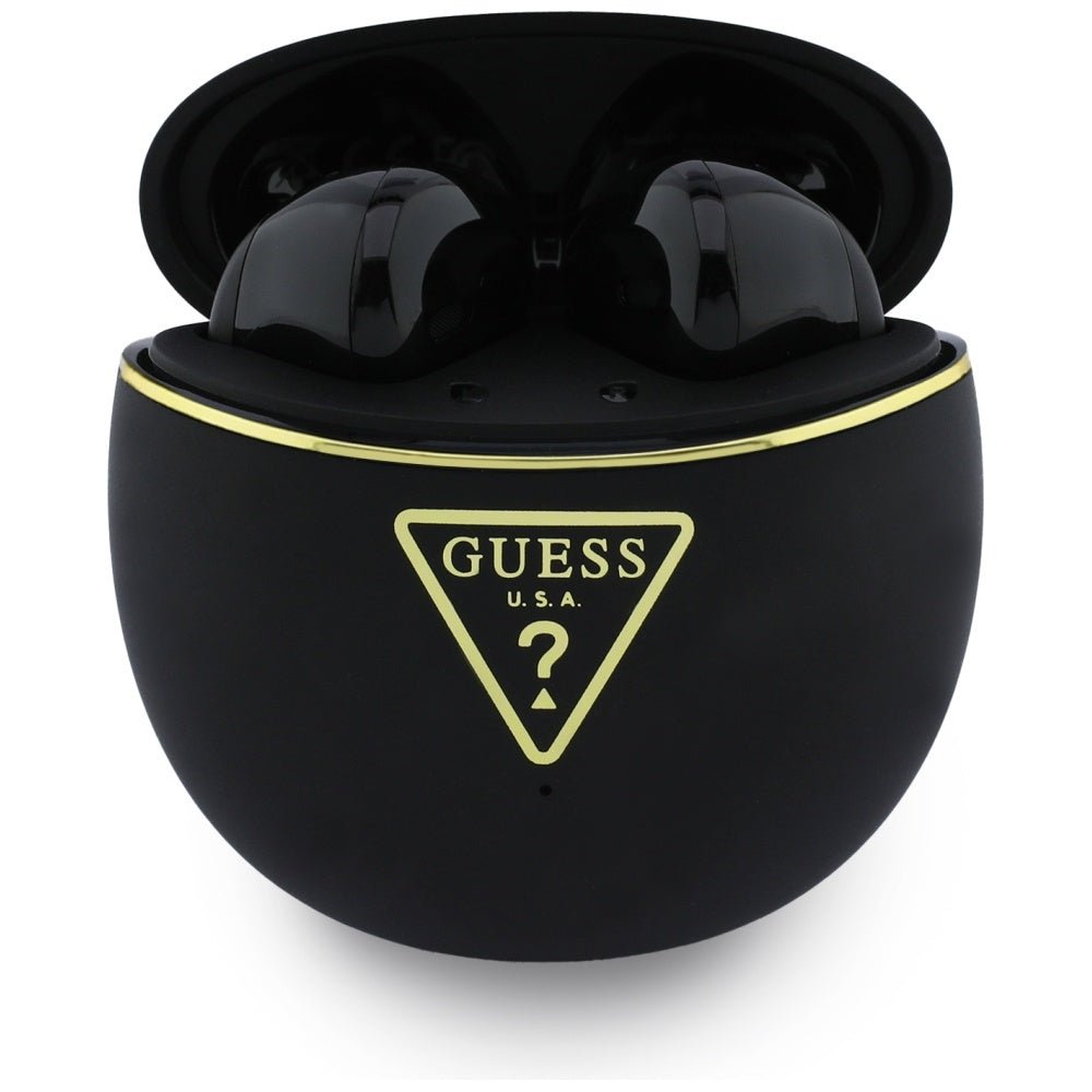 Guess Ασύρματα Bluetooth Aκουστικά για Κλήσεις / Μουσική - Gold Line Triangle - Black