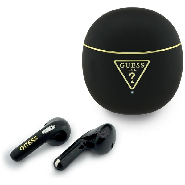 Guess Ασύρματα Bluetooth Aκουστικά για Κλήσεις / Μουσική - Gold Line Triangle - Black