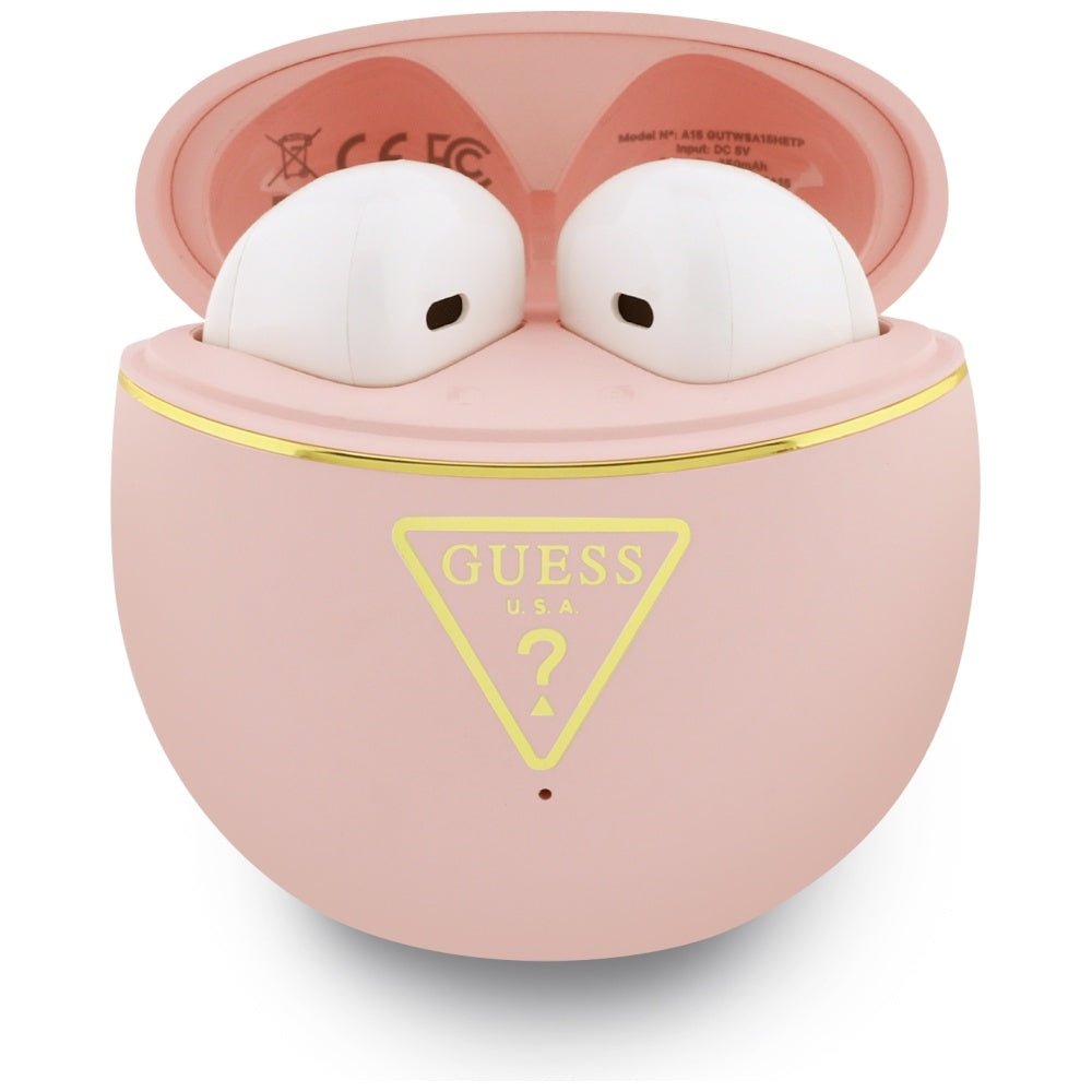 Guess Ασύρματα Bluetooth Aκουστικά για Κλήσεις / Μουσική - Gold Line Triangle - Pink