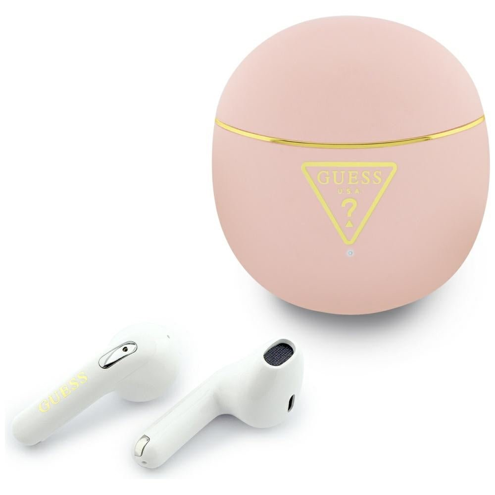 Guess Ασύρματα Bluetooth Aκουστικά για Κλήσεις / Μουσική - Gold Line Triangle - Pink