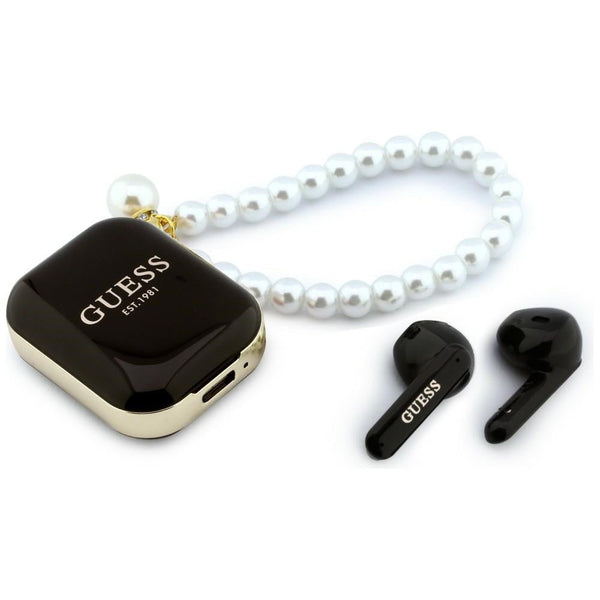 Guess Ασύρματα Bluetooth Ακουστικά για Κλήσεις / Μουσική - Pearl Strap TWS - Black