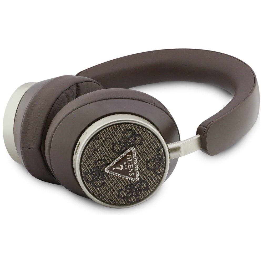 Guess Ασύρματα Bluetooth Ακουστικά - Over - Ear 4G Triangle Logo ENC - Brown