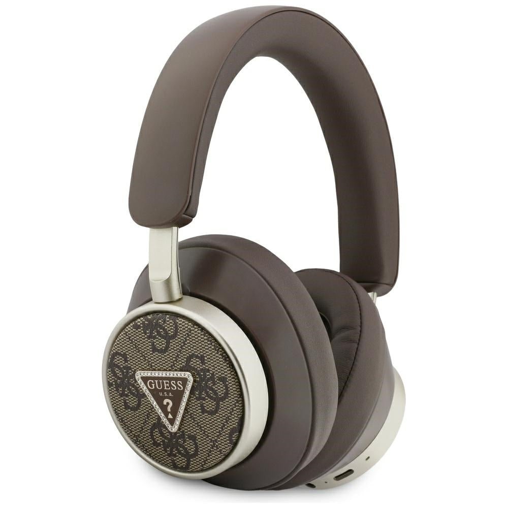 Guess Ασύρματα Bluetooth Ακουστικά - Over - Ear 4G Triangle Logo ENC - Brown