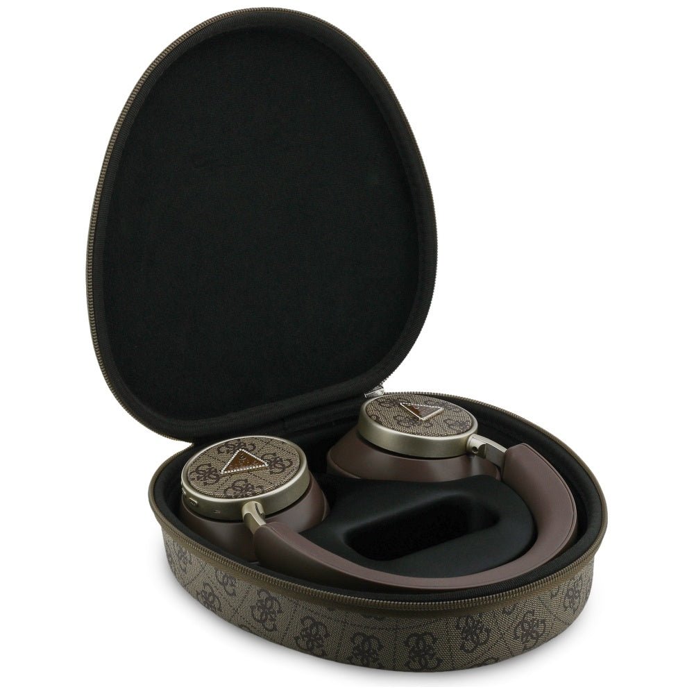 Guess Ασύρματα Bluetooth Ακουστικά - Over - Ear 4G Triangle Logo ENC - Brown