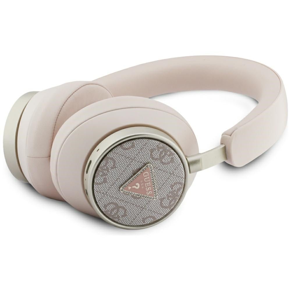 Guess Ασύρματα Bluetooth Ακουστικά - Over - Ear 4G Triangle Logo ENC - Pink