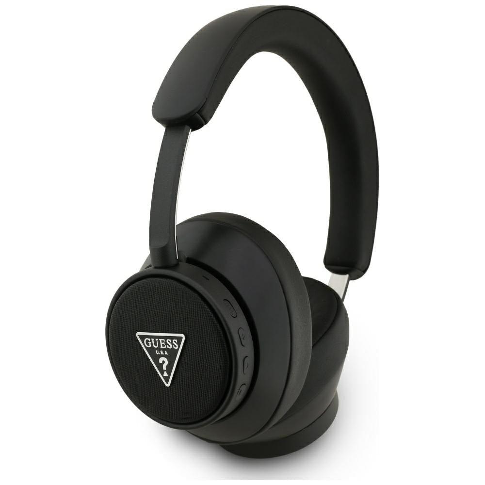 Guess Ασύρματα Bluetooth Ακουστικά - Over - Ear Saffiano Triangle Logo - Black
