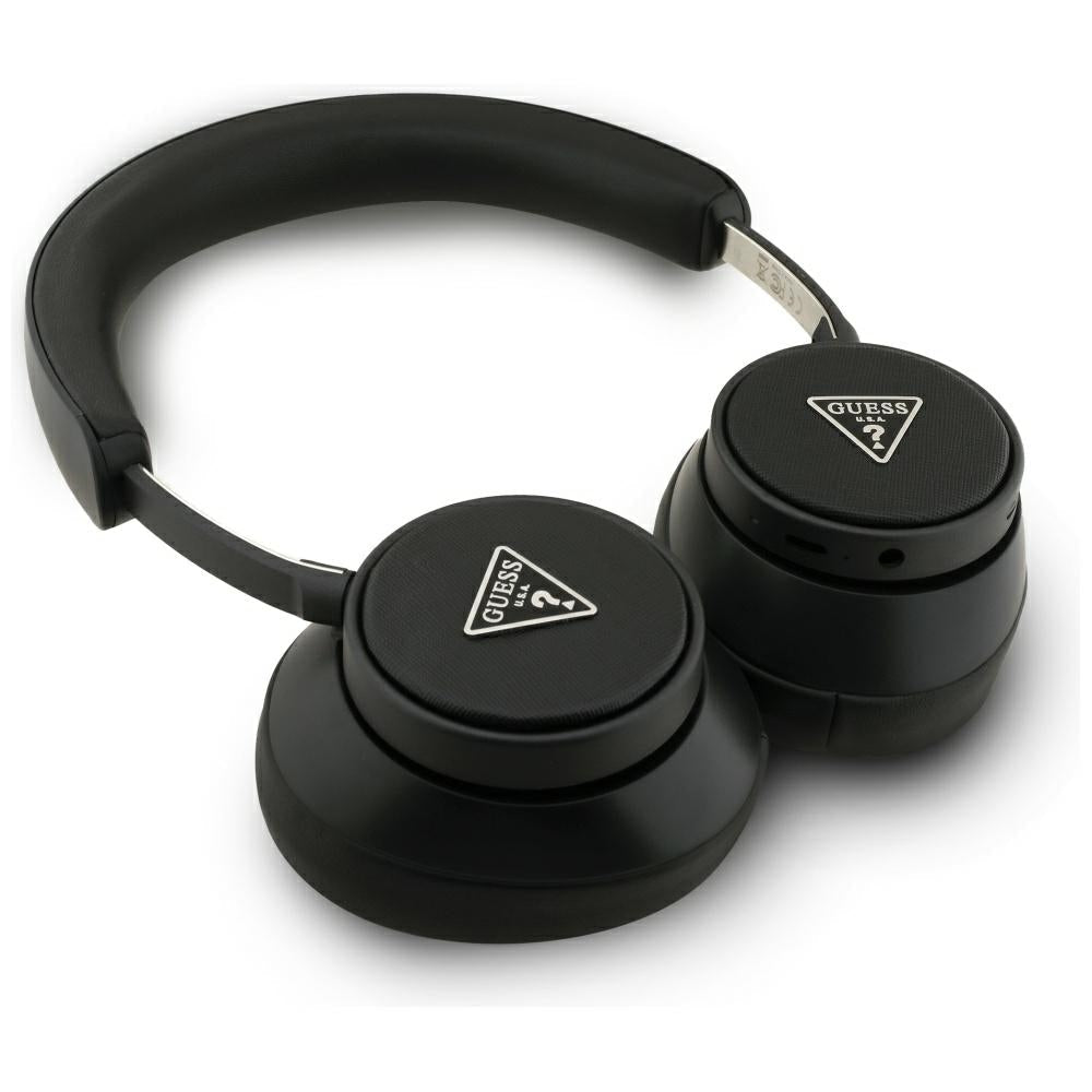 Guess Ασύρματα Bluetooth Ακουστικά - Over - Ear Saffiano Triangle Logo - Black