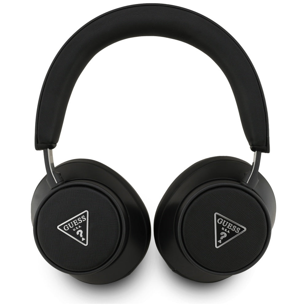 Guess Ασύρματα Bluetooth Ακουστικά - Over - Ear Saffiano Triangle Logo - Black