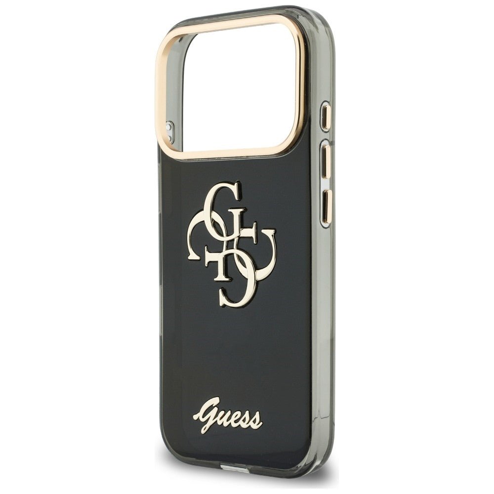 Guess iPhone 17 Pro / iPhone 18 Pro - Σκληρή Θήκη με Πλαίσιο Σιλικόνης - IML 4G Script Metal - Black
