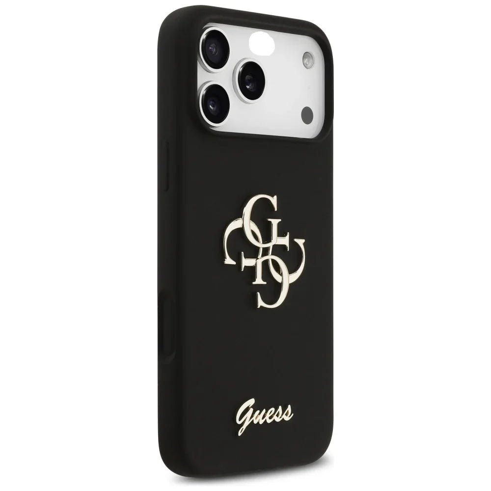 Guess iPhone 17 Pro Max - Silicone Big 4G Script - Σκληρή Θήκη Σιλικόνης - Black