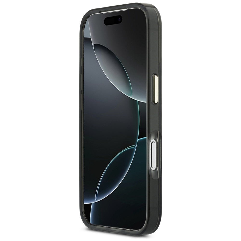 Guess iPhone 17 Pro Max - Σκληρή Θήκη με Πλαίσιο Σιλικόνης - IML 4G Script Metal - Black