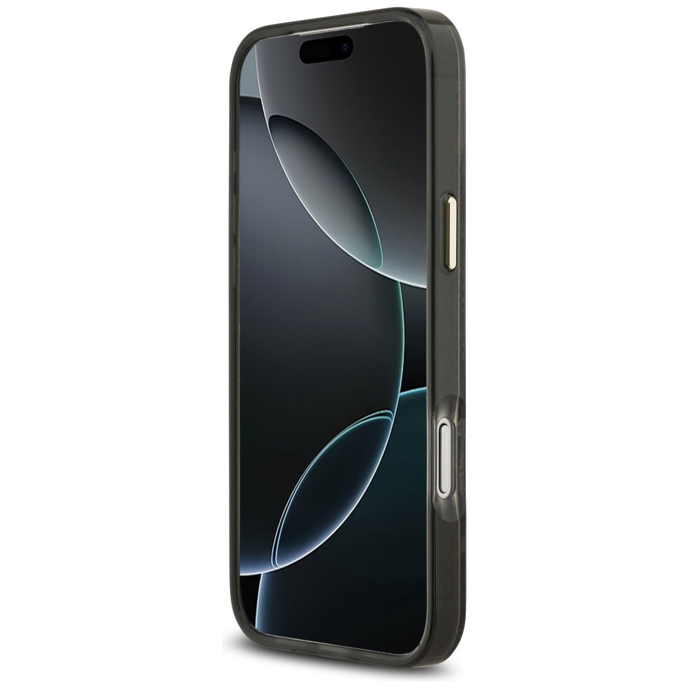 Guess iPhone 17 Pro Max - Σκληρή Θήκη με Πλαίσιο Σιλικόνης - Python Pattern MagSafe - Black