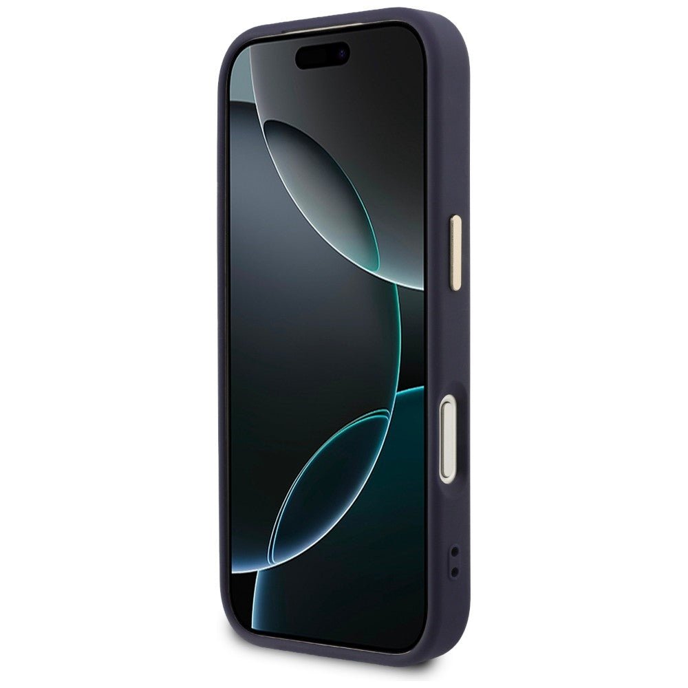 Guess iPhone 17 Pro Max - Θήκη με Επένδυση Συνθετικού Δέρματος - Perforated 4G MagSafe - Blue