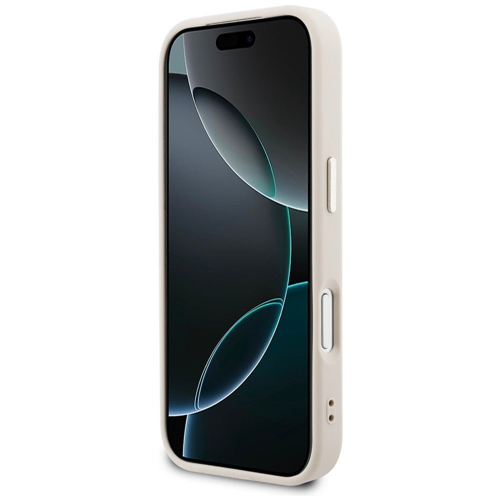 Guess iPhone 17 Pro Max - Θήκη με Επένδυση Συνθετικού Δέρματος - Perforated 4G MagSafe - Pink