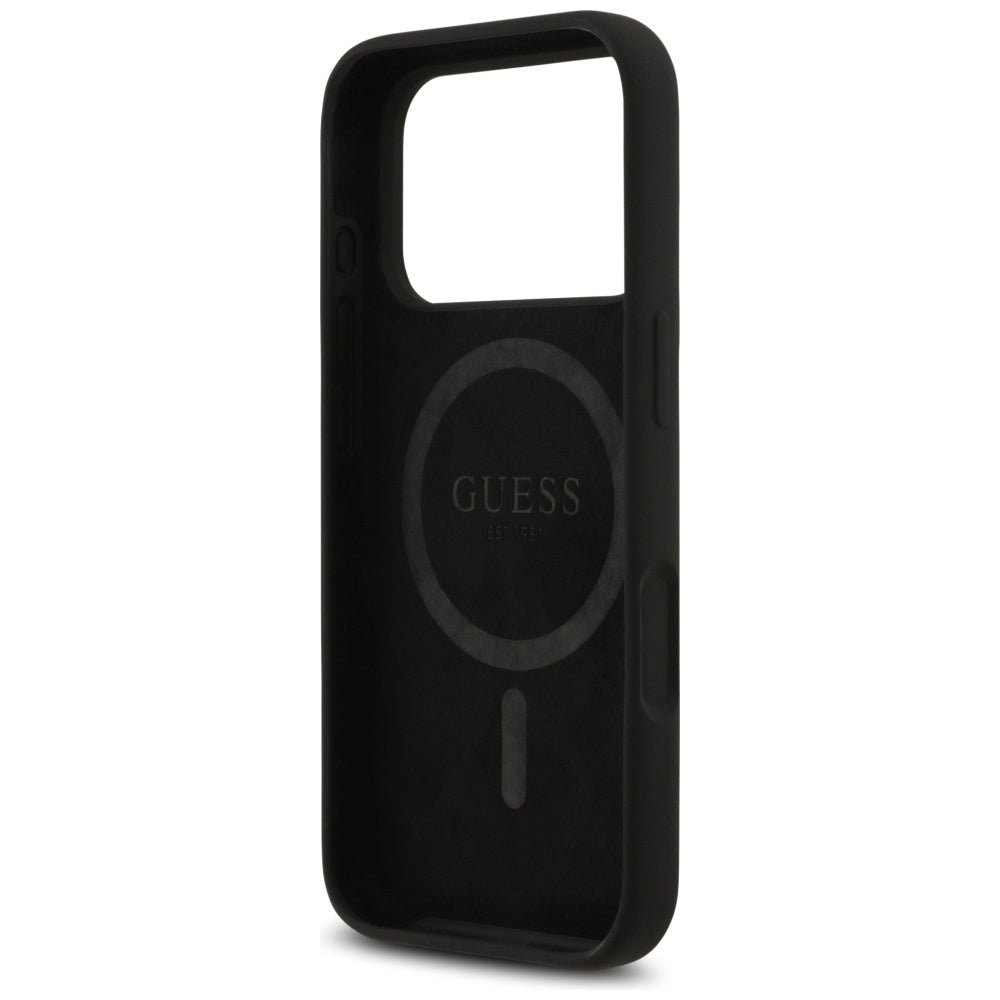 Guess iPhone 17 Pro Max - Θήκη Σιλικόνης με MagSafe - Silicone Triangle Logo MagSafe - Black