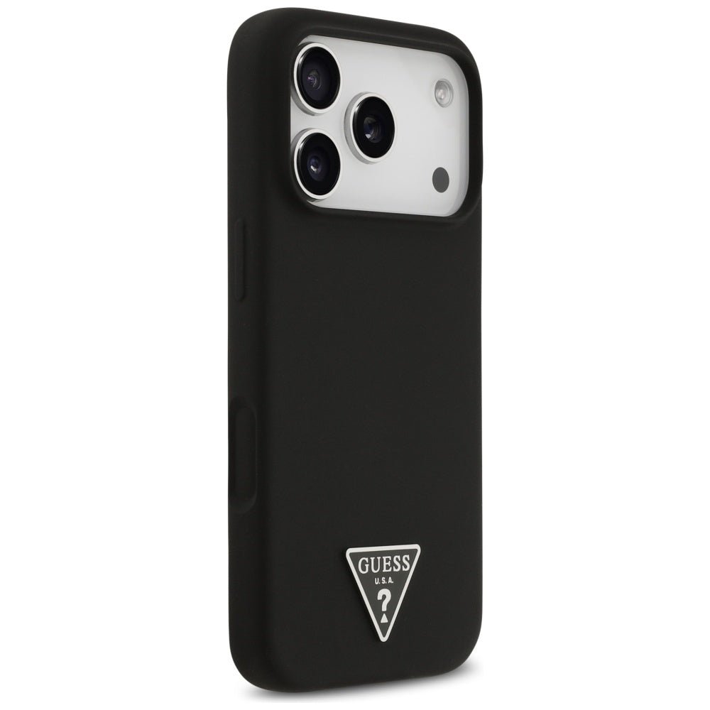 Guess iPhone 17 Pro Max - Θήκη Σιλικόνης με MagSafe - Silicone Triangle Logo MagSafe - Black