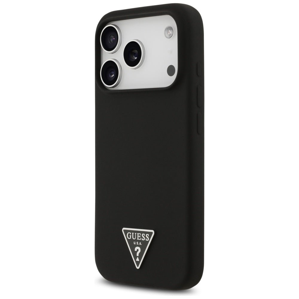 Guess iPhone 17 Pro Max - Θήκη Σιλικόνης με MagSafe - Silicone Triangle Logo MagSafe - Black