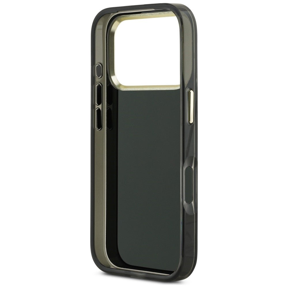 Guess iPhone 17 Pro - Σκληρή Θήκη με Πλαίσιο Σιλικόνης - IML 4G Script Metal - Black