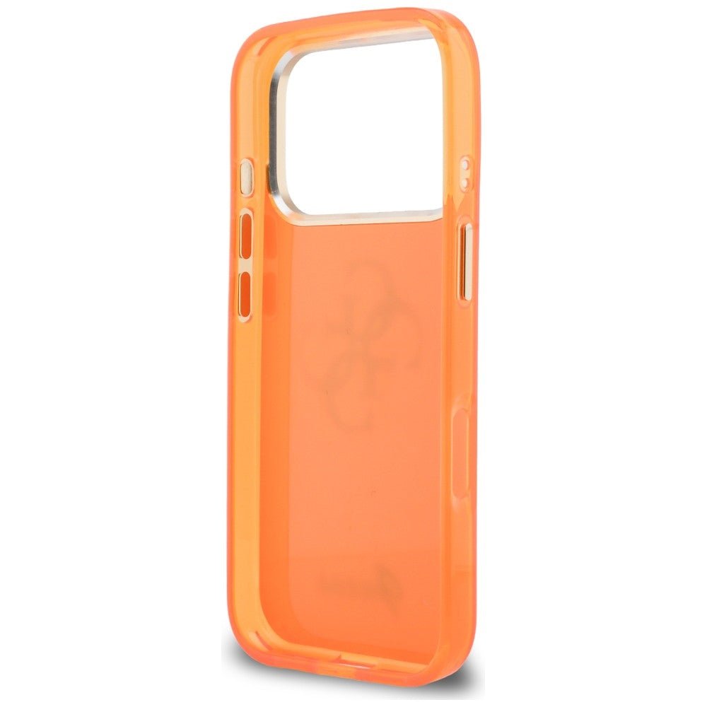 Guess iPhone 17 Pro - Σκληρή Θήκη με Πλαίσιο Σιλικόνης - IML 4G Script Metal - Orange