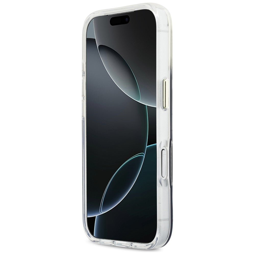 Guess iPhone 17 Pro - Σκληρή Θήκη με Πλαίσιο Σιλικόνης - IML Gradient Script Metal MagSafe - Black