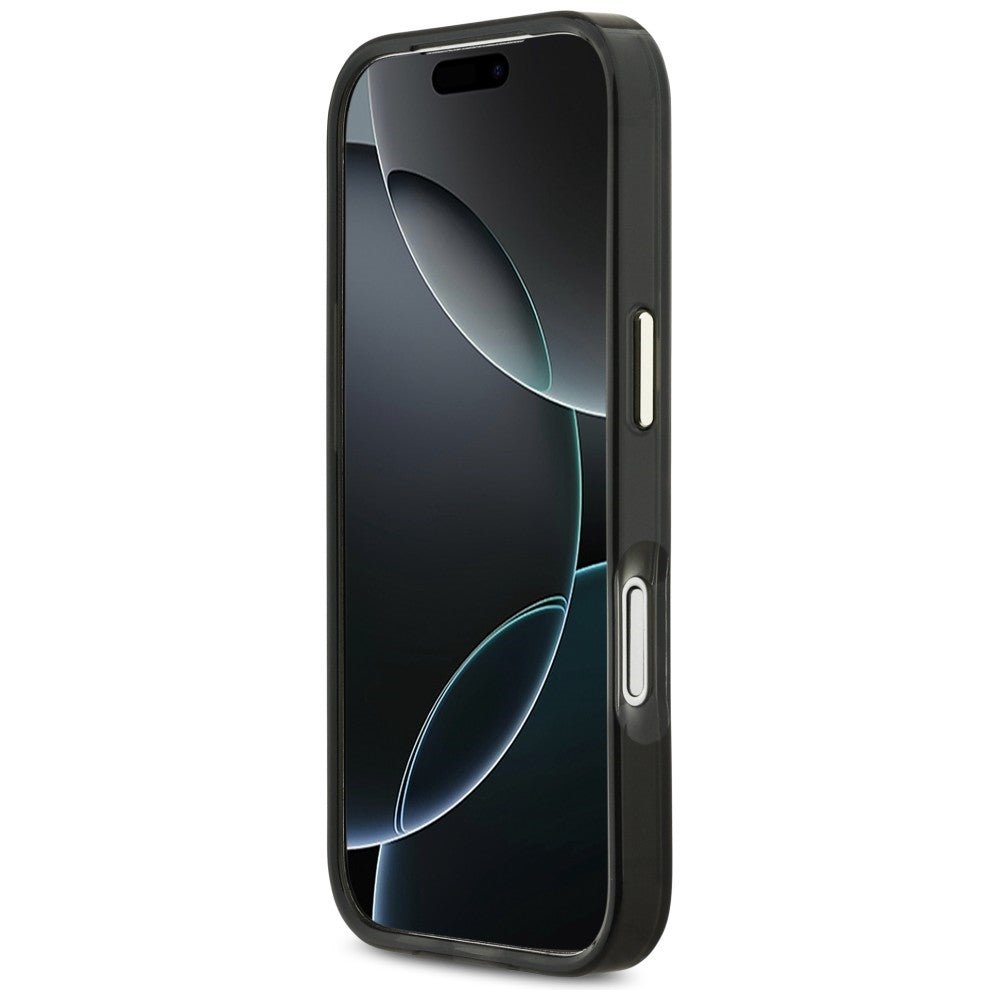 Guess iPhone 17 Pro - Σκληρή Θήκη με Πλαίσιο Σιλικόνης - IML Script Metal MagSafe - Tortoise