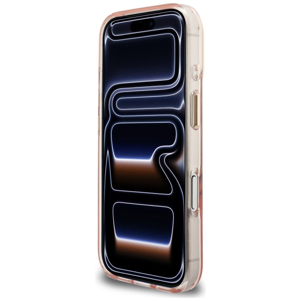 Guess iPhone 17 Pro - Σκληρή Θήκη με Πλαίσιο Σιλικόνης και MagSafe - IML Script Metal MagSafe - Pink