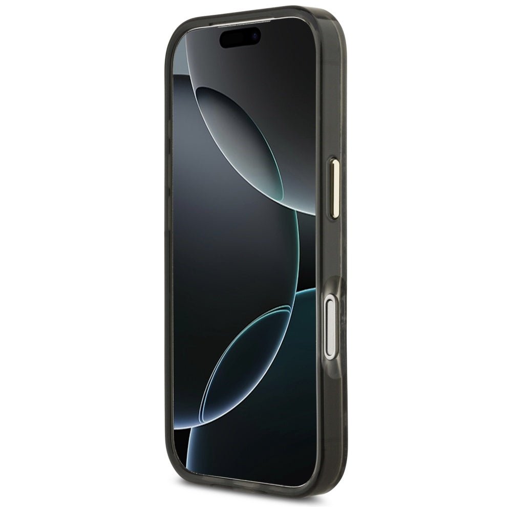 Guess iPhone 17 Pro - Σκληρή Θήκη με Πλαίσιο Σιλικόνης - Python Pattern MagSafe - Black