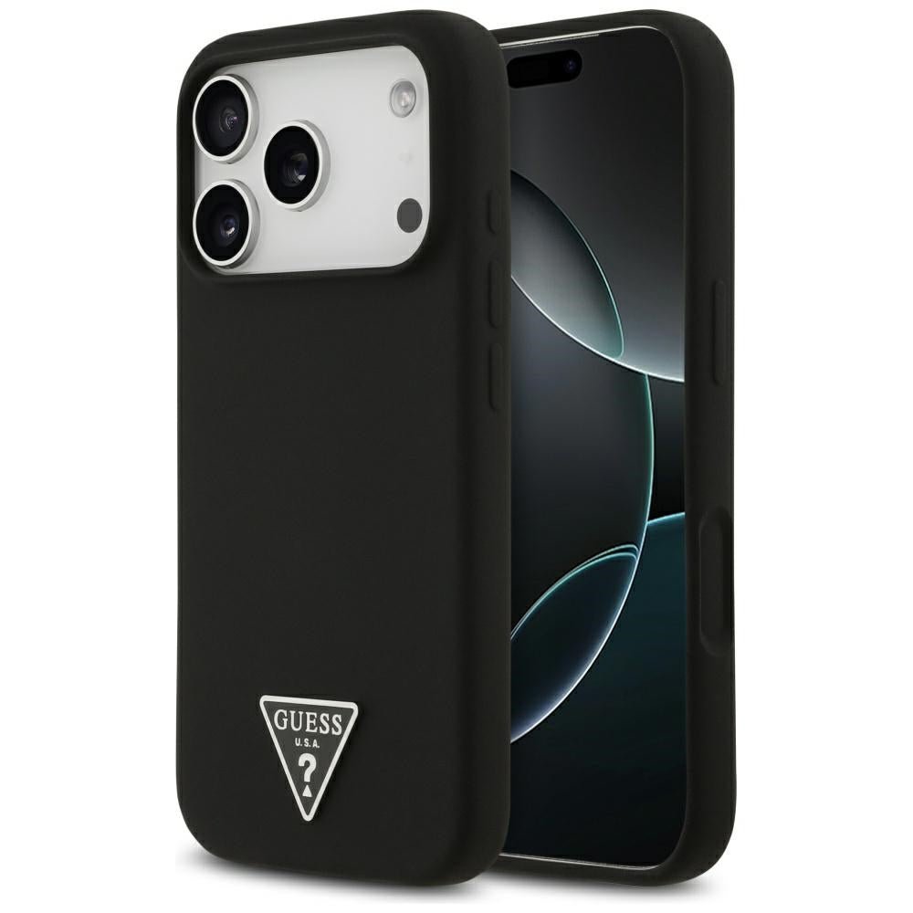 Guess iPhone 17 Pro - Θήκη Σιλικόνης με MagSafe - Silicone Triangle Logo MagSafe - Black