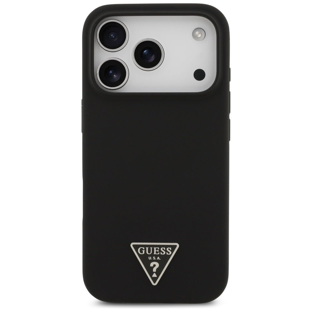 Guess iPhone 17 Pro - Θήκη Σιλικόνης με MagSafe - Silicone Triangle Logo MagSafe - Black