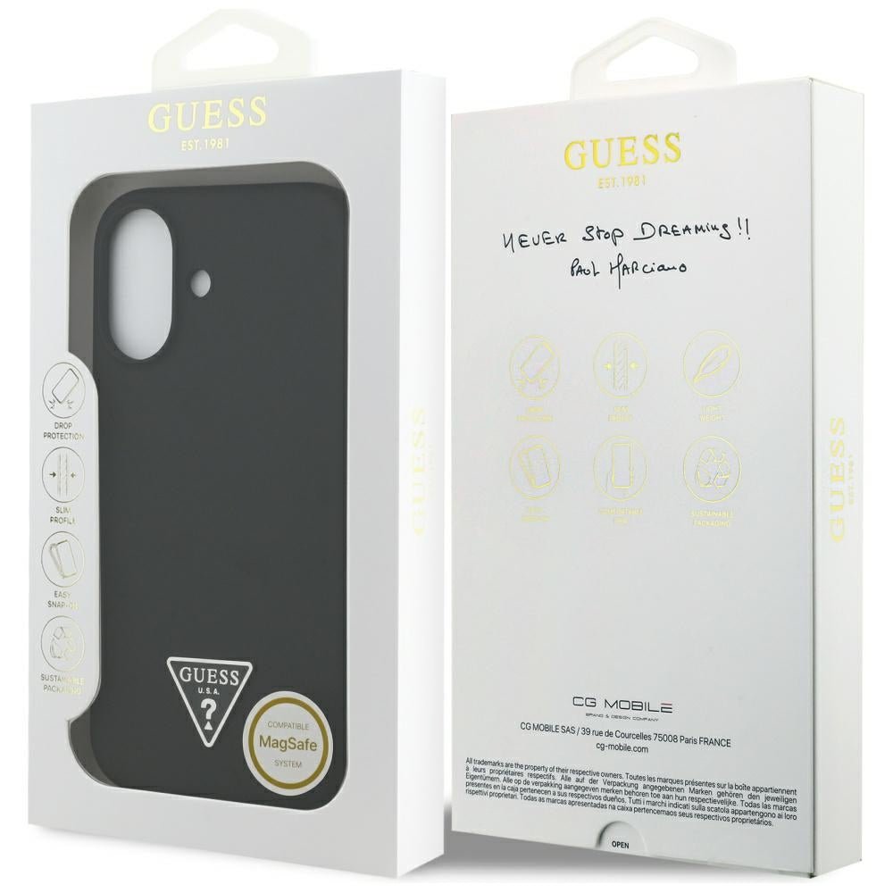 Guess iPhone 17 - Θήκη Σιλικόνης με MagSafe - Silicone Triangle Logo MagSafe - Black