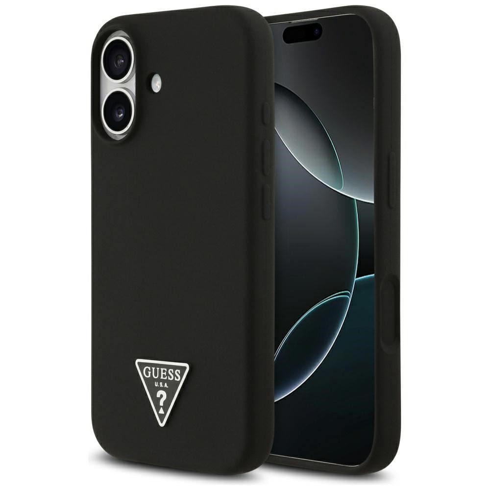 Guess iPhone 17 - Θήκη Σιλικόνης με MagSafe - Silicone Triangle Logo MagSafe - Black
