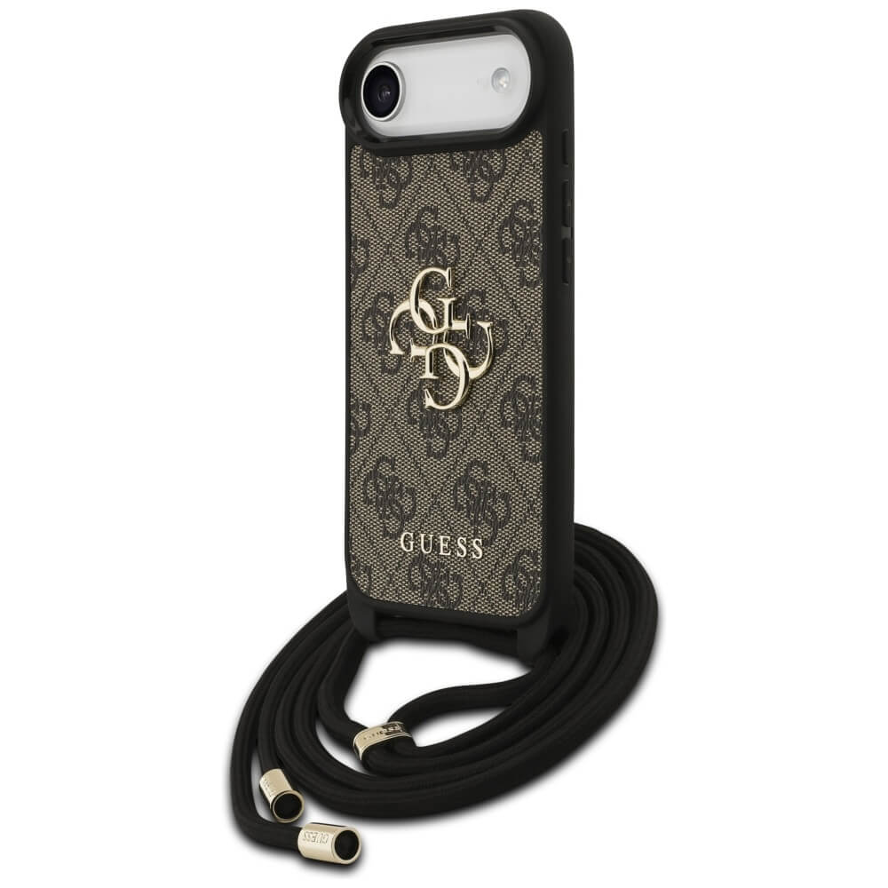 Guess iPhone Air - 4G Big Logo Cord Stap Crossbody - Θήκη με Επένδυση Συνθετικού Δέρματος και Λουράκι - Brown