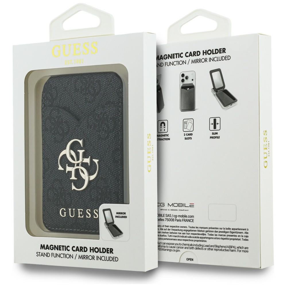 Guess Μαγνητική MagSafe Θήκη για Κάρτες / Stand με Καθρέφτη - 4G Stand and Mirror - Black