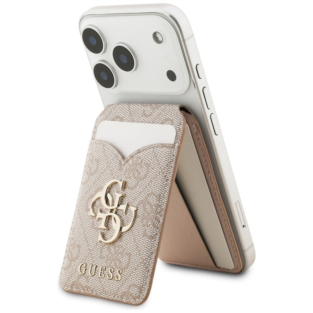Guess Μαγνητική MagSafe Θήκη για Κάρτες / Stand με Καθρέφτη - 4G Stand and Mirror - Pink