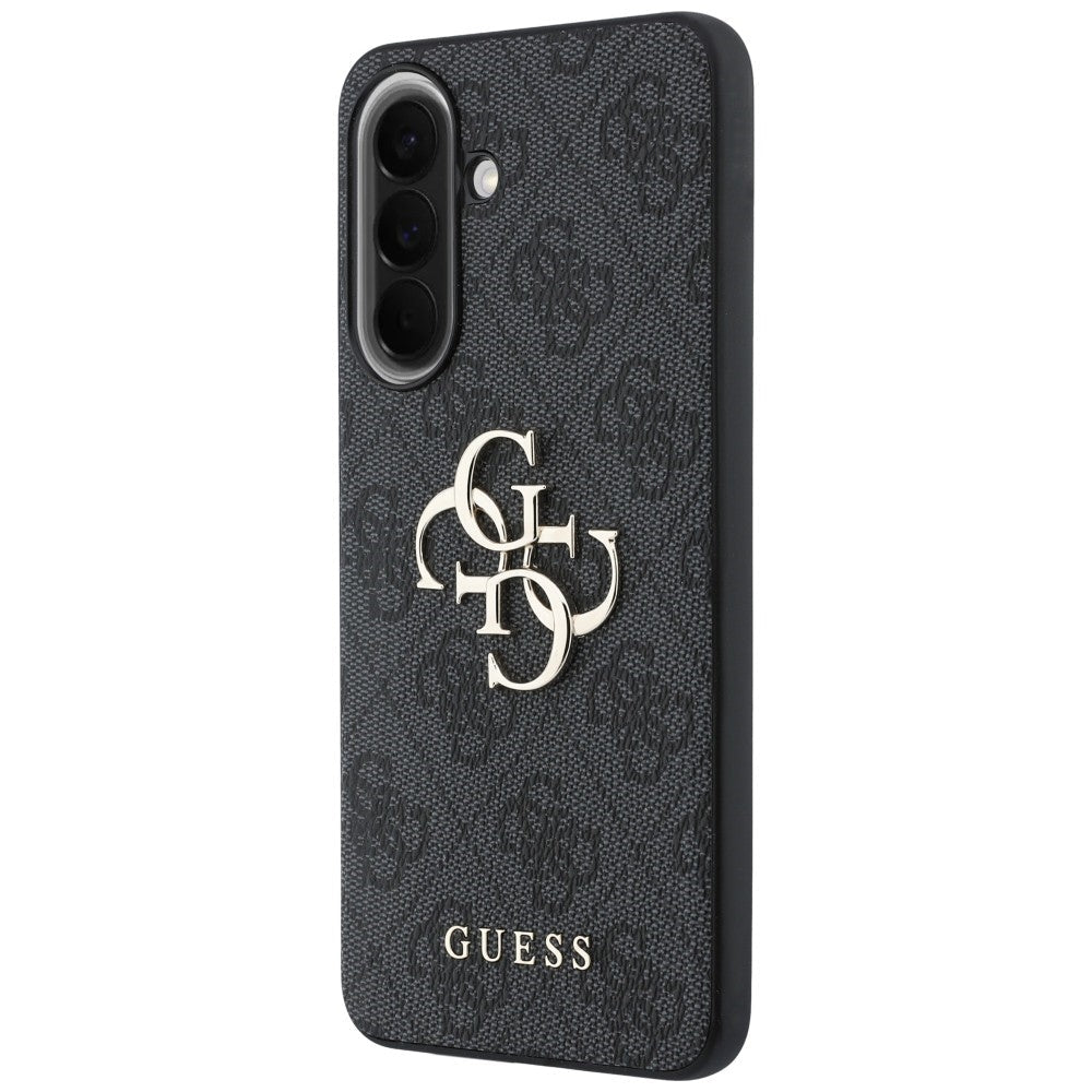 Guess Samsung Galaxy A57 5G - 4G Big Metal Logo - Θήκη με Επένδυση Συνθετικού Δέρματος - Black