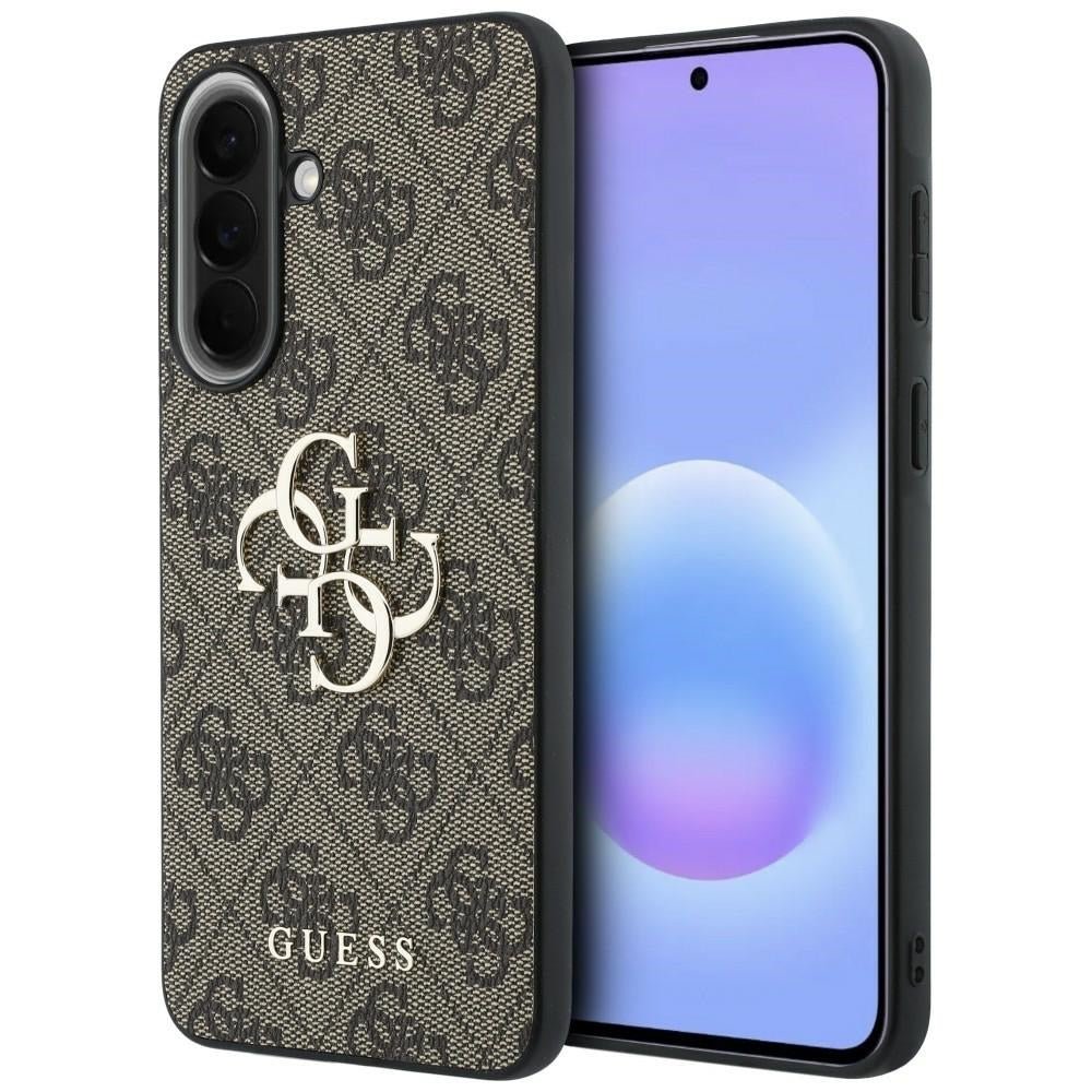Guess Samsung Galaxy A57 5G - 4G Big Metal Logo - Θήκη με Επένδυση Συνθετικού Δέρματος - Brown