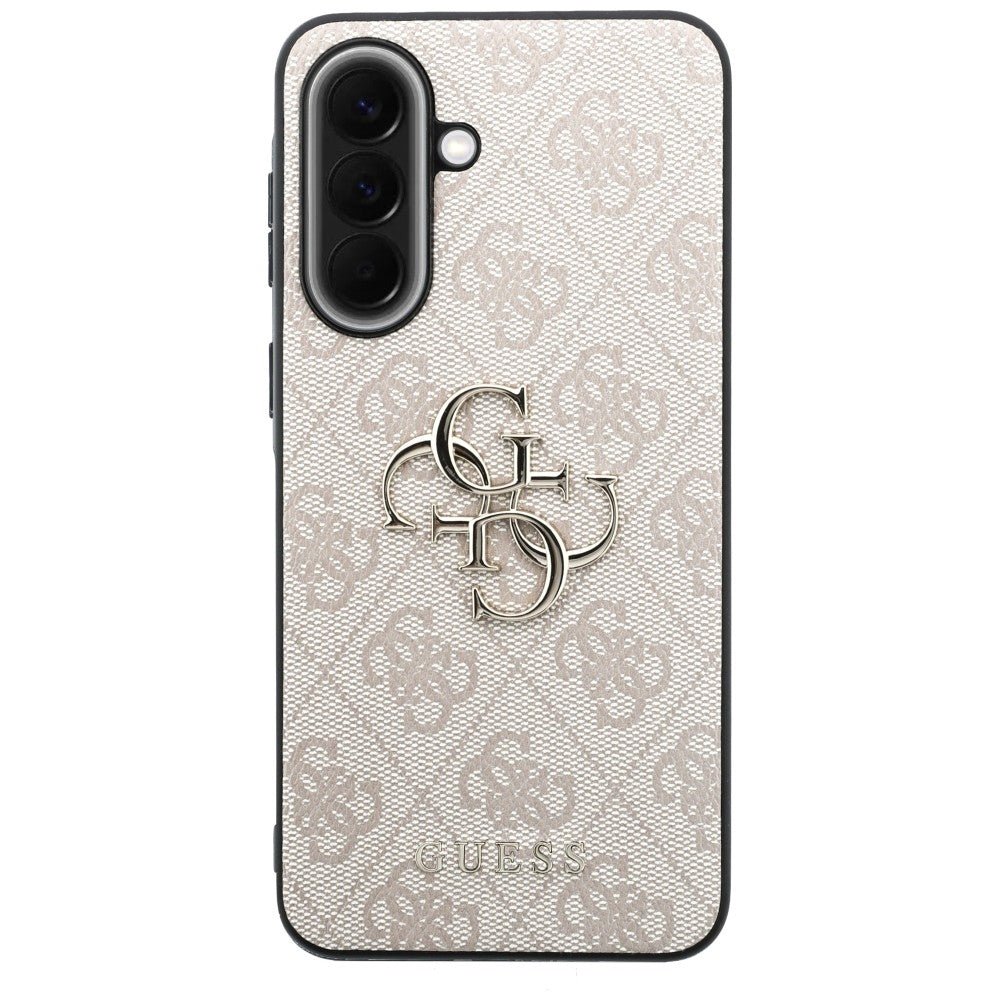 Guess Samsung Galaxy A57 5G - 4G Big Metal Logo - Θήκη με Επένδυση Συνθετικού Δέρματος - Pink