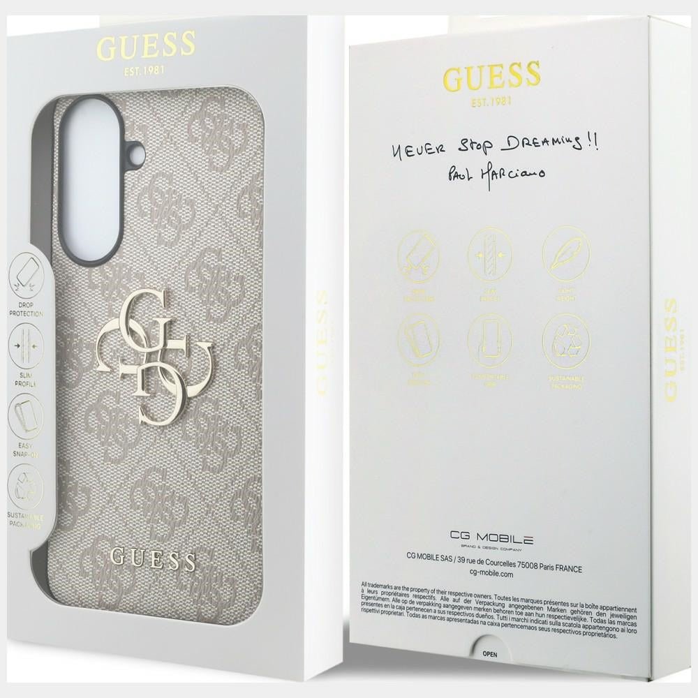 Guess Samsung Galaxy A57 5G - 4G Big Metal Logo - Θήκη με Επένδυση Συνθετικού Δέρματος - Pink